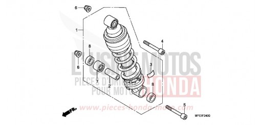 REAR CUSHION CB600FAA de 2010